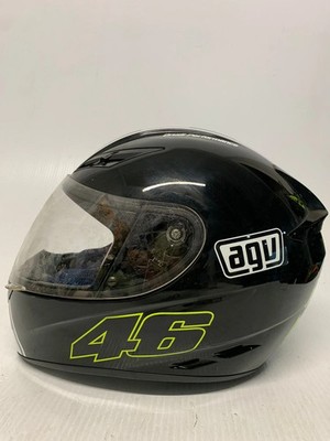 AGV K-3 #46 Racing Motorcycle Helmet Full Face Sz S 55-56 Black