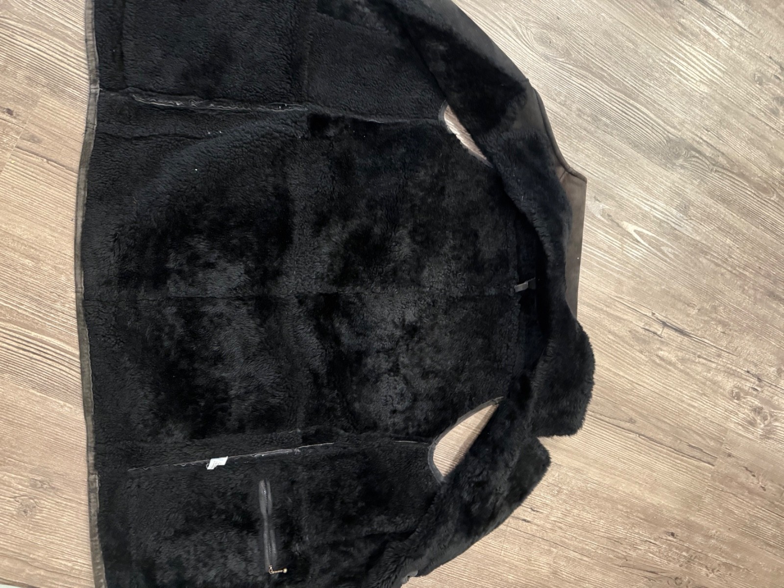 Vintage YSL Pour Homme Black Suede Shearling Vest… - image 5