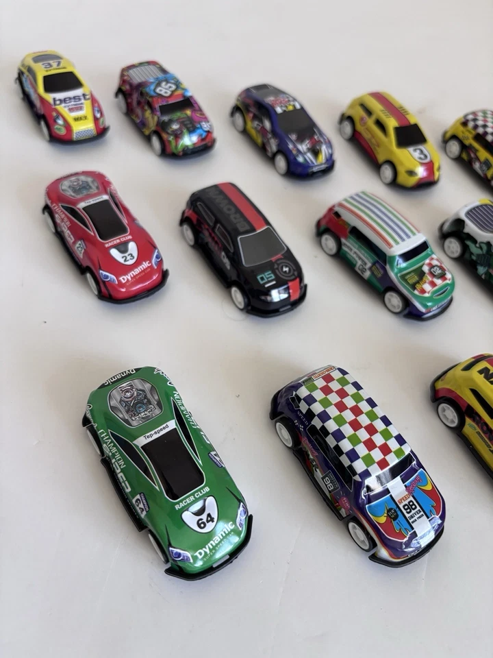 Assorted Mini Die-Cast Toy Cars Collection Pullback Action 18-Piece Set - Image 2 of 4