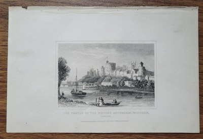 1840er Windsor Castle Berkshire Gravur Dugdale England und Wales