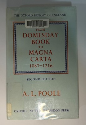Domesday Book to Magna Carta A.L. Poole HC 2nd Ed Oxford History England