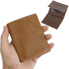 Men Minimalist Slim Leather Wallet Credit Card ID Holder Front Pocket Purse Gift
