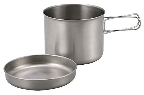 CAPTAIN STAG M-9078 Titanium Camping Pot with Lid 820ml Outdoor