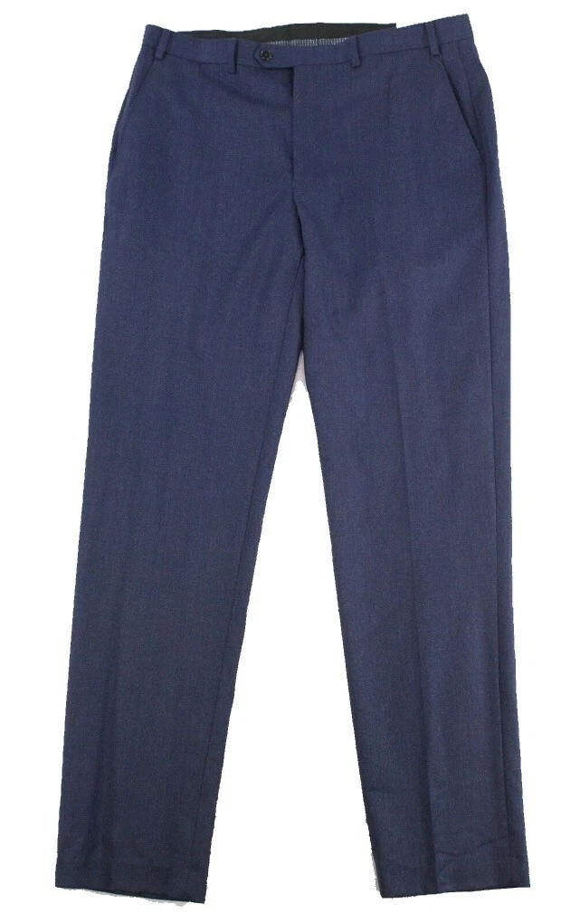 Ralph Lauren Mens EDGEWOOD BLUE WOOL Dress Pants 32W X 32L ULTRAFLEX Stretch NWT