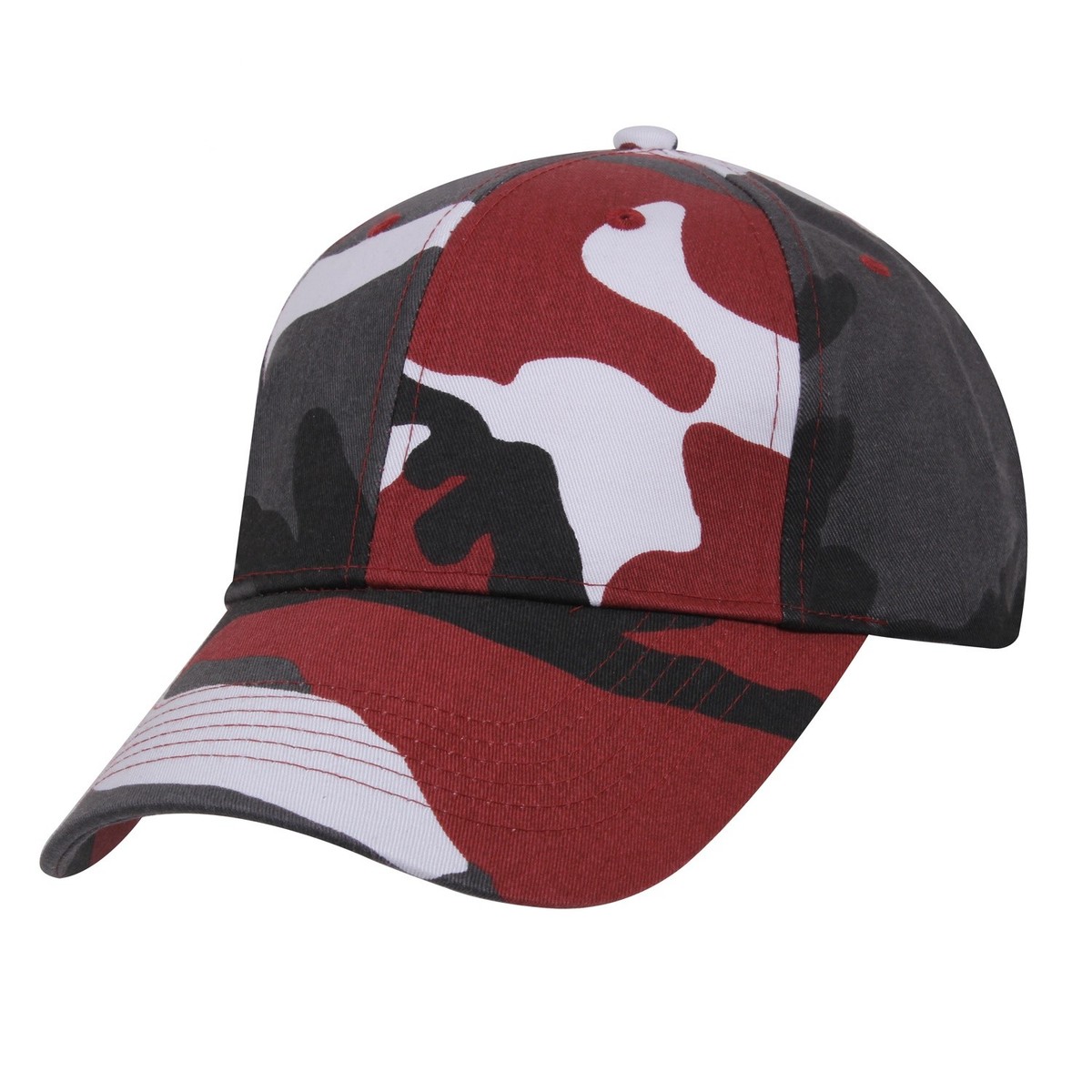 Low Profile Camo Cap Red Camouflage Baseball Hat Rothco 7955 for