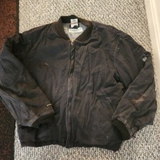 Workrite FR Men Jacket XL Black Insulated Quilted Flame Resistant Coat Work Wear