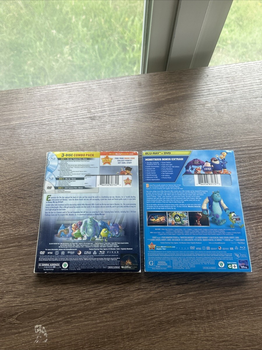 Monsters Inc Blu-ray + Monsters University Blu- ray
