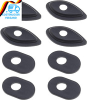 Emagtech 8 X Vordere Und Hintere Motorrad-Blinker-Adapter Abstandshalter Schwarz