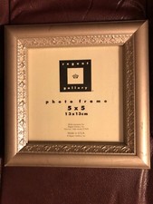 Picture Frame 7 inch square standing ornate silver border  glass fits 5x5 photo