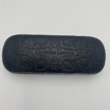 Christian Lacroix Lunettes Black Embossed Eye Glasses Clam Shell Hard Case