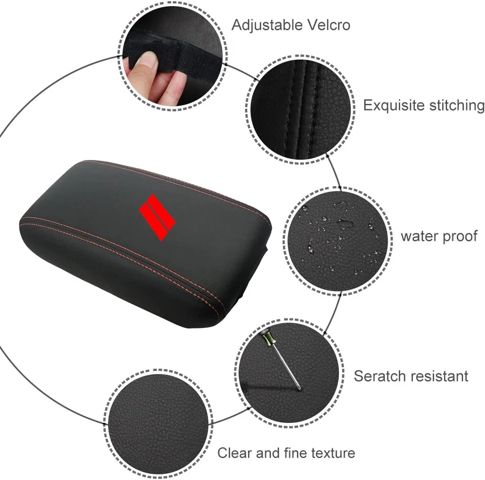 Para Dodge Durango 2011-2020 Accesorios Cuero Coche Consola Central Apoyabrazos Cubierta Foto 4 de 4