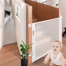 180cm Retractable Baby Gate - Extends to 70"  Pet Gate for Stairs/Doorways