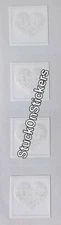 💛  Mrs Grossman`s HEART EMBOSSED White  2008 Stickers