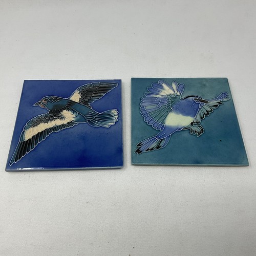 Decorative Blue Jay Bird Wall Art Ceramic Tile 6x6 Blue White