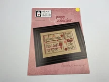 Heart In Hand Posey Collection Counted Cross Stitch Pattern With Button Pack