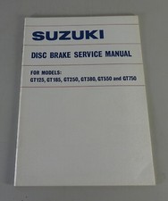 1974 Suzuki Disc Brake Workshop Manual for GT 125,185,250,380,550,750