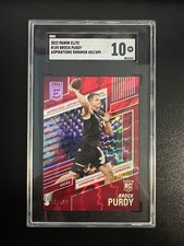 2022 Brock Purdy #185 Elite Aspirations Red Shimmer RC 452/499 SGC 10 GEM MINT