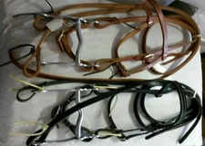   LEATHER PONY HEADSTALL COMPLETE WITH BIT BLACK or Brown