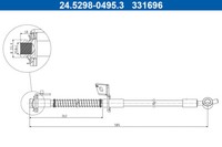 ATE 24.5298-0495.3 Bremsschlauch 505 Mm FüR KIA Hyundai