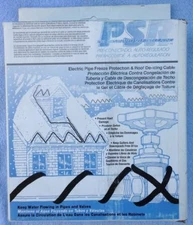 PSR1012 Easy Heat Electric Pipe Freeze Protection Roof De-icing Cable, 12', 120V