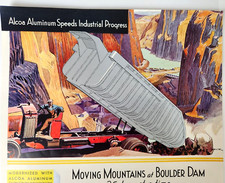 Boulder Dam Helck Dump Truck Alcoa Aluminum Vintage 1934 Magazine Print Ad