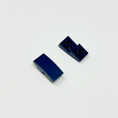 24201 LEGO Parts Slope Curved 2x1 Inverted (Earth) DARK BLUE (2) | eBay