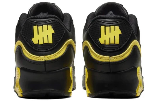 Size 9 - Undefeated x Nike Air Max 90 Black Optic Yellow for sale