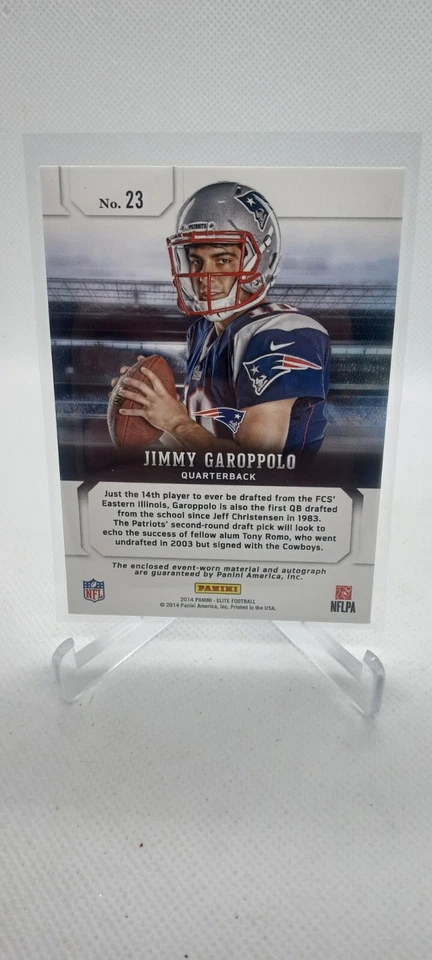 2014 Panini Elite #23 Jimmy Garoppolo New Breed Signatures #/49 Rookie Auto - Image 2 of 2