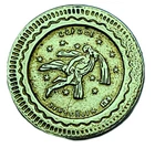 ZIMBERLIN..TOKEN .GOOD FOR CONSUMPTION 20 CENT.BRASS .DIAMETER .1.9 CM