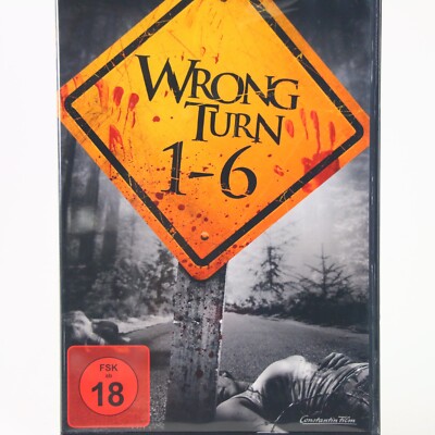 DVD Film FSK18- Wrong Turn 1 - 6 BOX (DVD) 6Disc 1 2 3 4 5 6 Sehr Gut