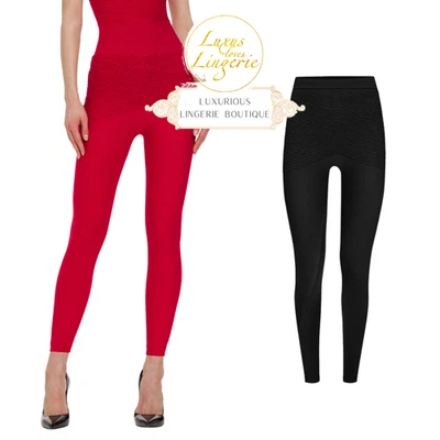 Leggings Plissés Shaping Par Wolford XS Noir Élastique Pantalon Drapé - Photo 1/4