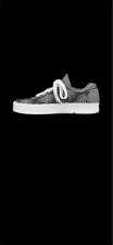Stuart Weitzman Gaming Sneaker Black/White Nappa Leather Size 6.5 Women NEW