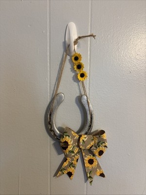 Horseshoe Western Sunflower Fall Metal Thanksgiving Wall Decor