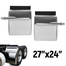 Quarter Fender 24" x 27" Stainless Steel Semi Truck For Freightliner Volvo VNL