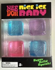 AUTHENTIC Schylling NeeDoh Nice Ice Baby 4 pack, Mini. Pink blue purple