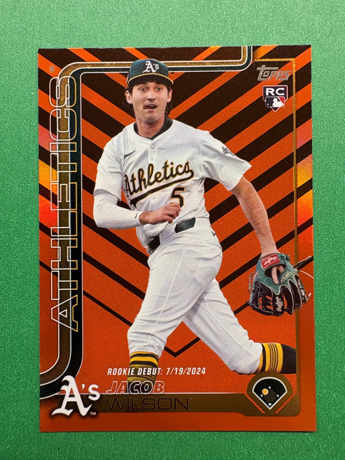 2025 Topps Update Series Jacob Wilson #US180 ROOKIE Debut Holiday Foil