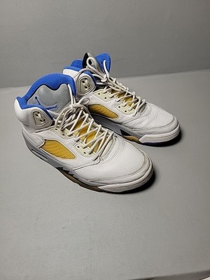 Nike Air Jordan 5 Retro Men Size 8 DD0587 140 White Royal Blue Stealth Shoes