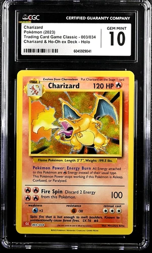 Charizard CLC 003/034 Holo - 2023 English TCG Classic Deck - CGC 10 Gem Mint