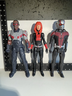 Hasbro Marvel Mixed Lot Action Figures Ant-Man Black Widow 3pc Adjustable 15