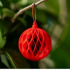Hollow Honeycomb Xmas Tree Ornaments 5Pcs – Lightweight Plastic Decoration