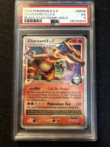 Pokemon Charizard G LV.X DP45 Diamond and Pearl Promo Holo Black Star Promo PSA5