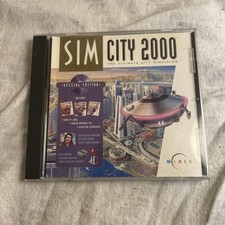 SIM City 2000 Vintage PC City Simulator Game CD, 1996 Maxis