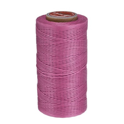 Flat Waxed Thread for Leather Sewing, 219 Yards / 200m, 210D, Pale Pink