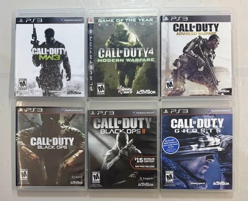 Call of Duty Game Bundle Lot 6 PlayStation 3 PS3 Ghosts Black Ops Warfare Tested