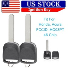 2 For 2006 2007 2008 2009 2010 2011 Honda Element Civic Cr-v Fit Transponder Key