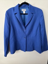Pendleton Women s Blazer Size 14 Royal Blue 100 Virgin Wool Made In USA Buttons