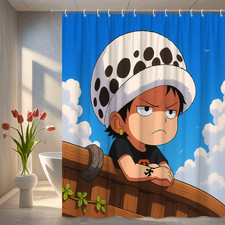 Cute Cartoon Shower Curtain for Kids - Fun Design, Waterproof Fabric