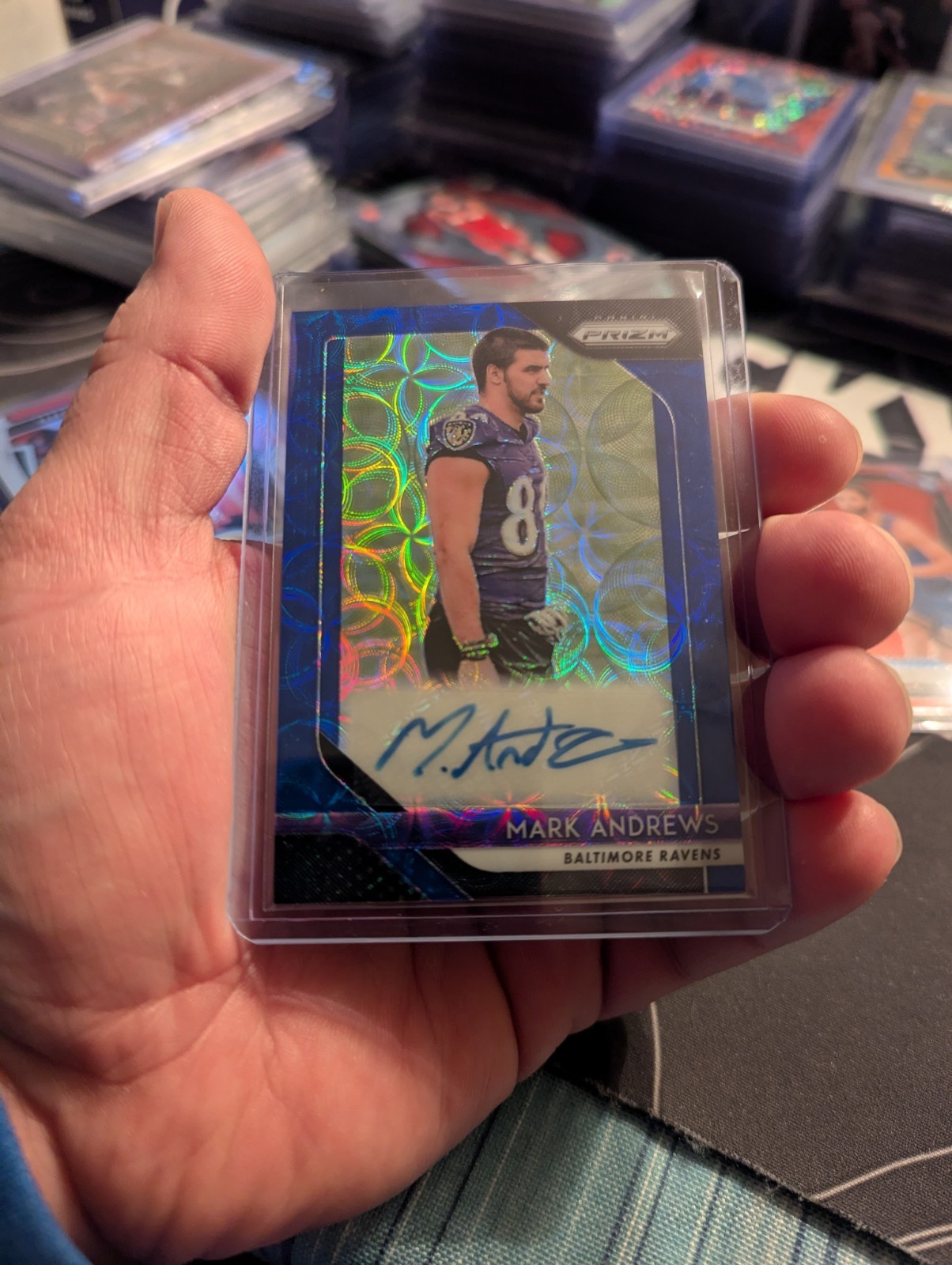 2018 Prizm Football MARK ANDREWS 22/99 Blue Scope Rookie Autograph Card #RA-MAN