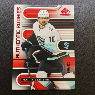 2022-23 UD - SP Game Used - Authentic Rookies Matty Beniers 172 Red 079/220