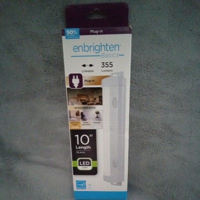 enbrighten 10-In 355-Lumen  LED LIGHT UNDER CABINET CLOSET KITCHEN Linkable Bar